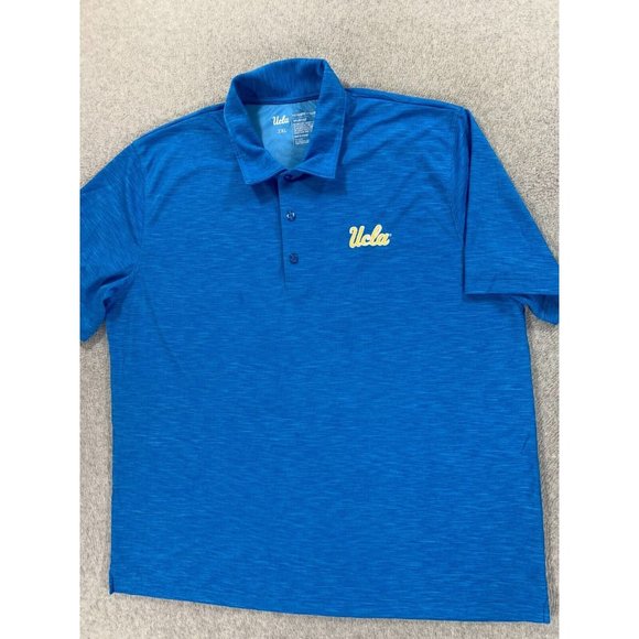 UCLA Bruins Authentic Apparel S/S Campus‎ Polo Shirt (Men's XXL) Blue - Picture 1 of 9